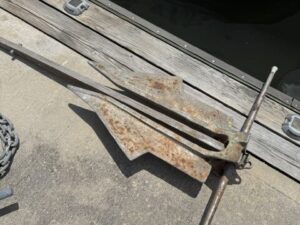 Danforth 43S heavy duty steel fluke anchor used good condition