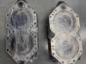 Evinrude 115 HP V4 cylinder head detail used good condition